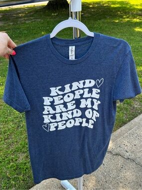 Tultex Navy Blue 'Kind People Are My Kind Of People' Graphic Tee